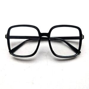 Retro Black Square Sunglasses 70s Festival Sunnies Grunge Minimalist Y2K Shades